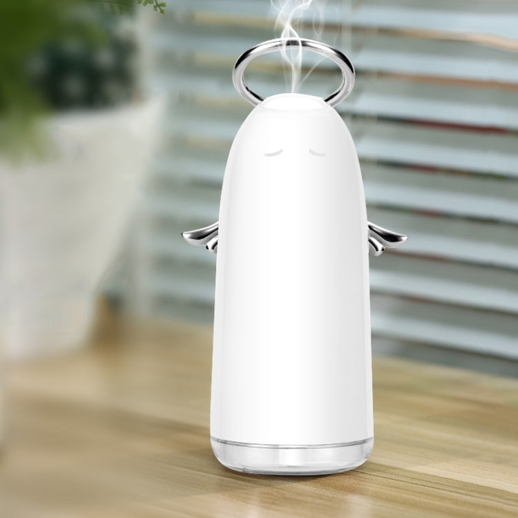 TSHM0 Mini Angel Atomizing Humidifier with Colorful Night Lights, Water Tank Capacity: 230mL (Silver) - free shipping - PMC TechLife - Order now!