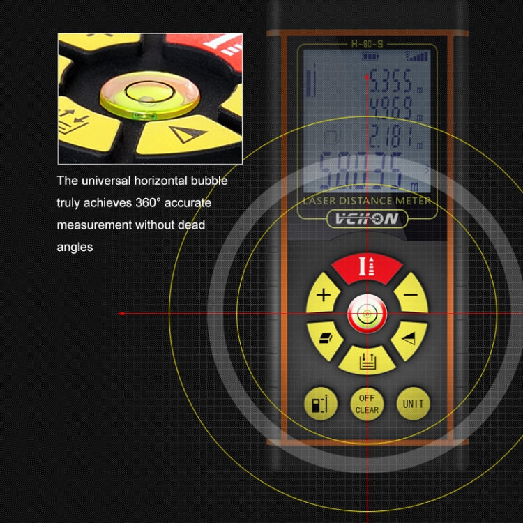 VCHON 40m Handheld Rechargeable Voice Laser Rangefinder High Precision Infrared Room Measuring Instrument Electronic Laser Ruler - Laser Rangefinder by PMC Jewellery | Online Shopping South Africa | PMC Jewellery | Buy Now Pay Later Mobicred