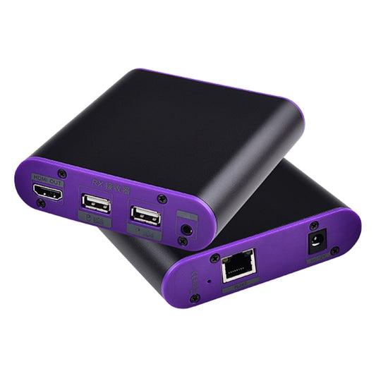 CAT872-KVM HDMI Extender (Receiver & Sender) over CAT5e/CAT6 Cable with USB Port and KVM Function, Transmission Distance: 200m(UK Plug) - Amplifier by PMC Jewellery | Online Shopping South Africa | PMC Jewellery | Buy Now Pay Later Mobicred