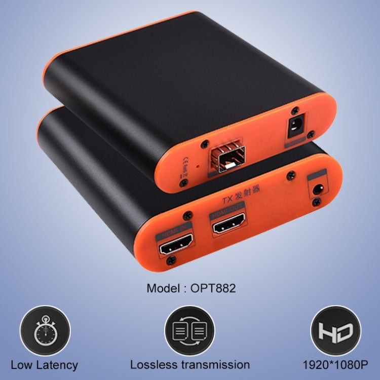 OPT882 HDMI Extender (Receiver & Sender) Fiber Optic Extender , Transmission Distance: 20KM (UK Plug) - Amplifier by PMC TechLife | Online Shopping South Africa | PMC TechLife | Buy Now Pay Later Mobicred