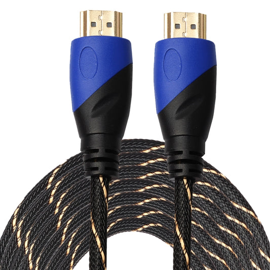 15m HDMI 1.4 Version 1080P Woven Net Line Blue Black Head HDMI Male to HDMI Male Audio Video Connector Adapter Cable - Cable by PMC Jewellery | Online Shopping South Africa | PMC Jewellery | Buy Now Pay Later Mobicred