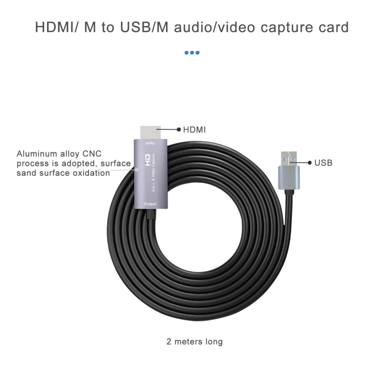 Z36 HDMI Male to USB Male HD Video Capture Card, Cable Length: 2m - Video Capture Solutions by PMC Jewellery | Online Shopping South Africa | PMC Jewellery | Buy Now Pay Later Mobicred