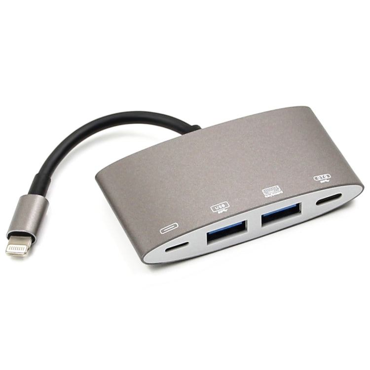 1040KEY 8 Pin to USB + Type-C / USB-C + OTG Multi-function Converter Adapter - Converter & Adapter by PMC Jewellery | Online Shopping South Africa | PMC Jewellery | Buy Now Pay Later Mobicred