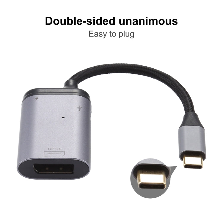 4K USB-C / Type-C to DisplayPort 1.4 + PD Data Sync Adapter Cable - Cable & Adapters by PMC Jewellery | Online Shopping South Africa | PMC Jewellery | Buy Now Pay Later Mobicred