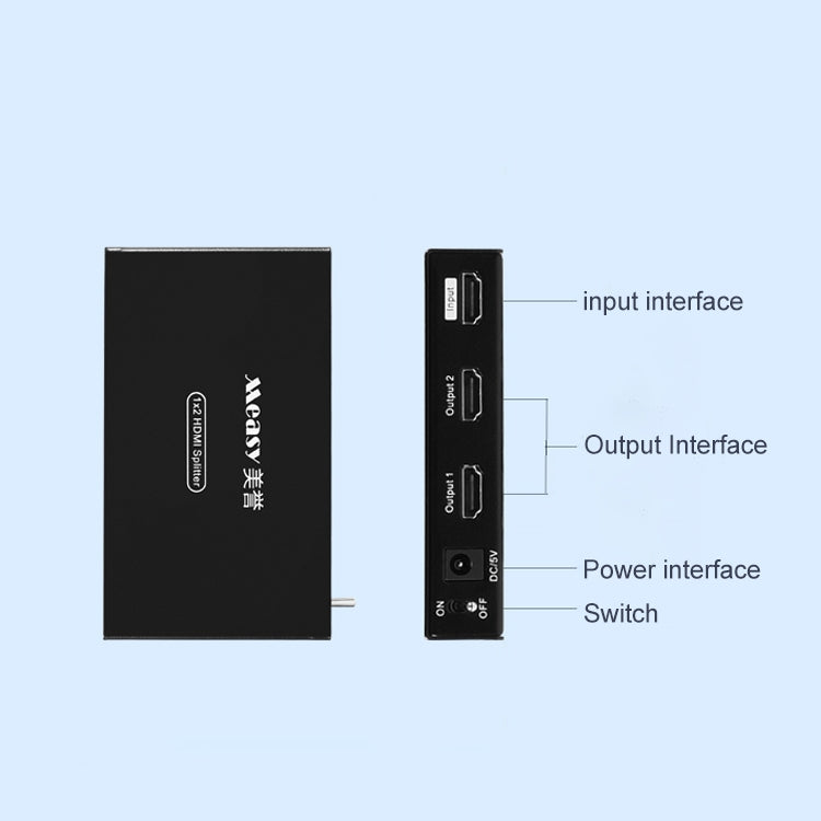 Measy SPH102 1 to 2 HDMI 1080P Simultaneous Display Splitter, US Plug - free shipping - PMC Jewellery - Order now!