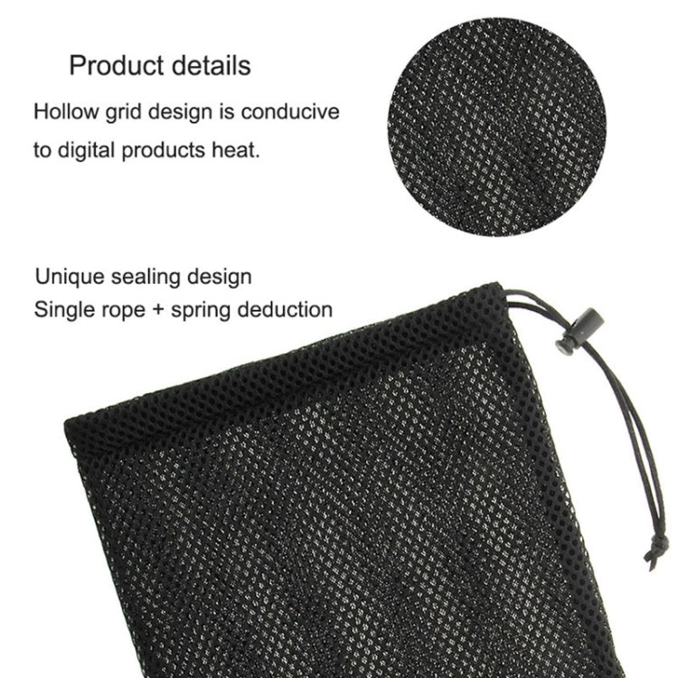 HAWEEL Nylon Mesh Drawstring Pouch Bag with Stay Cord for up to 7.9 inch Screen Tablet, Size: 24cm x 16cm(Black) - iPad Mini 4 & 3 & 2 & 1 Cases by HAWEEL | Online Shopping South Africa | PMC Jewellery