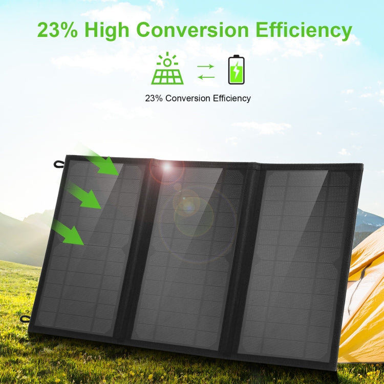 HAWEEL 18W 3 Panels Foldable Solar Panel Charger Bag with 5V / 3.1A Max Dual USB Ports, Support QC3.0 and AFC - Charger by HAWEEL | Online Shopping South Africa | PMC Jewellery | Buy Now Pay Later Mobicred