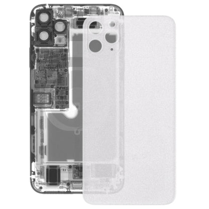 Transparent Frosted Glass Battery Back Cover for iPhone 11 Pro(Transparent) - Back Cover by PMC Jewellery | Online Shopping South Africa | PMC Jewellery | Buy Now Pay Later Mobicred