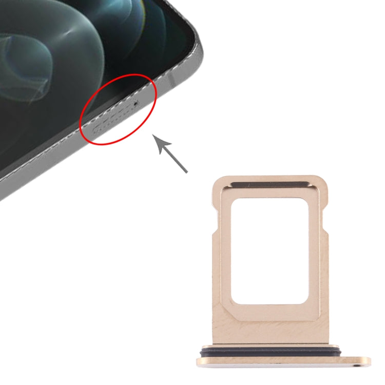 SIM Card Tray + SIM Card Tray for iPhone 12 Pro Max(Gold) - Side Key & Card Tray by PMc TechLife | Online Shopping South Africa | PMc TechLife | Buy Now Pay Later Mobicred