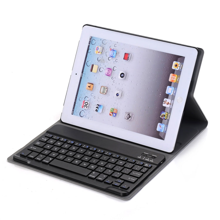 A02 for iPad 4 / 3 / 2 Universal Ultra-thin ABS Horizontal Flip Tablet Case + Bluetooth Keyboard(Blue) - Universal by PMC Jewellery | Online Shopping South Africa | PMC Jewellery | Buy Now Pay Later Mobicred