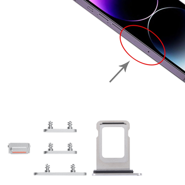 SIM Card Tray + SIM Card Tray + Side Keys for iPhone 14 Pro (Silver) - Others by PMC TechLife | Online Shopping South Africa | PMC TechLife | Buy Now Pay Later Mobicred