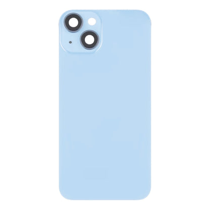 For iPhone 14 Plus Glass Battery Back Cover with Flash Bracket + Wireless Charging Module(Blue) - Back Cover by PMC Jewellery | Online Shopping South Africa | PMC Jewellery | Buy Now Pay Later Mobicred