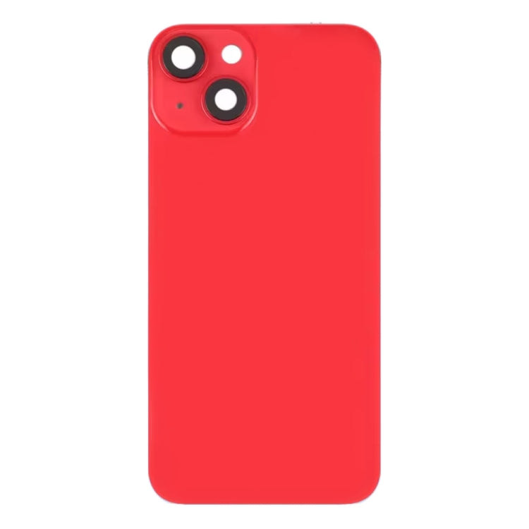 For iPhone 14 Plus Glass Battery Back Cover with Flash Bracket + Wireless Charging Module(Red) - Back Cover by PMC Jewellery | Online Shopping South Africa | PMC Jewellery | Buy Now Pay Later Mobicred