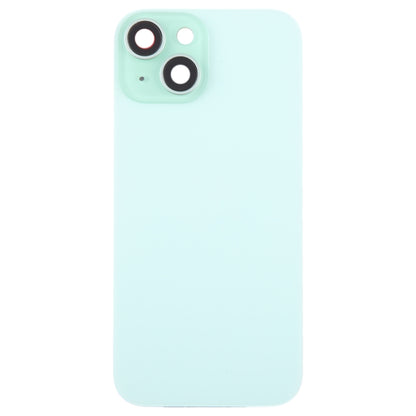 For iPhone 15 Plus Glass Battery Back Cover with Camera Lens Cover(Green) - Back Cover by PMC Jewellery | Online Shopping South Africa | PMC Jewellery