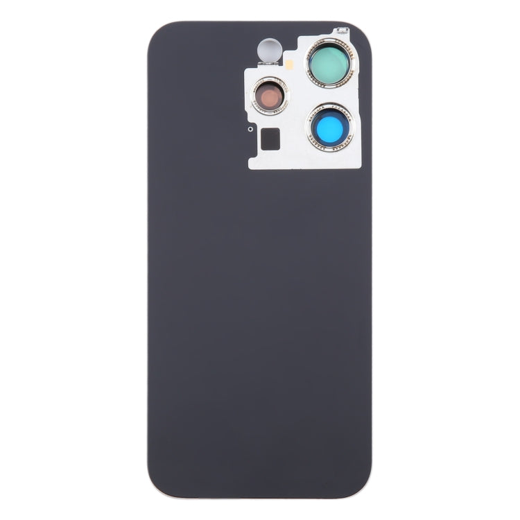 For iPhone 15 Pro Max Glass Battery Back Cover with Camera Lens Cover(Grey) - Back Cover by PMC Jewellery | Online Shopping South Africa | PMC Jewellery