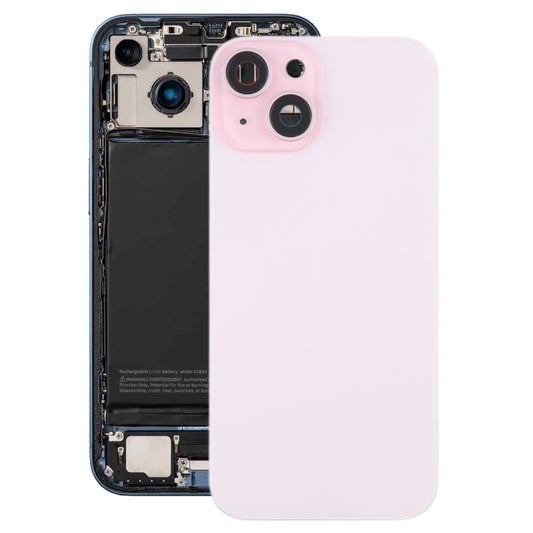 For iPhone 15 Battery Back Cover with Camera Lens Cover + MagSafe Magnet(Pink) - Back Cover by PMC Jewellery | Online Shopping South Africa | PMC Jewellery | Buy Now Pay Later Mobicred