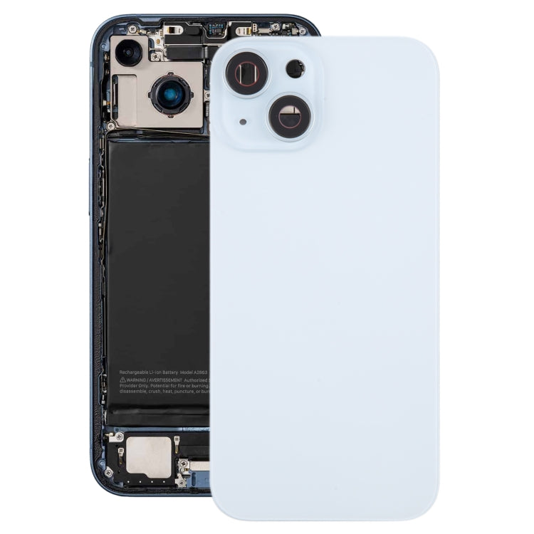 For iPhone 15 Battery Back Cover with Camera Lens Cover + MagSafe Magnet(Blue) - Back Cover by PMC TechLife | Online Shopping South Africa | PMC TechLife | Buy Now Pay Later Mobicred