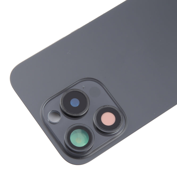 For iPhone 15 Pro Battery Back Cover with Camera Lens Cover + MagSafe Magnet(Black) - Back Cover by PMC Jewellery | Online Shopping South Africa | PMC Jewellery | Buy Now Pay Later Mobicred