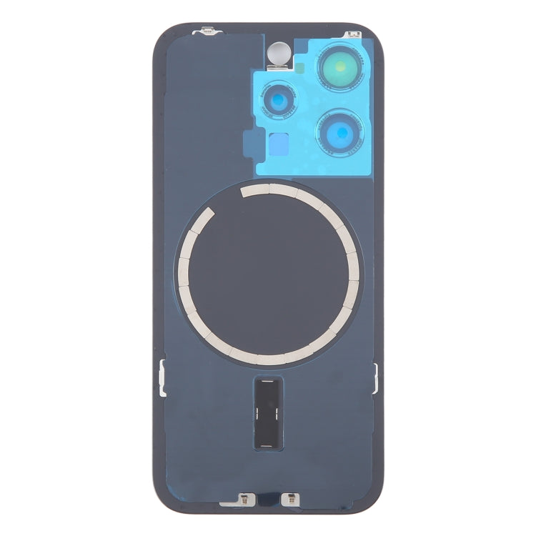 For iPhone 15 Pro Battery Back Cover with Camera Lens Cover + MagSafe Magnet(Titanium) - Back Cover by PMC TechLife | Online Shopping South Africa | PMC TechLife | Buy Now Pay Later Mobicred