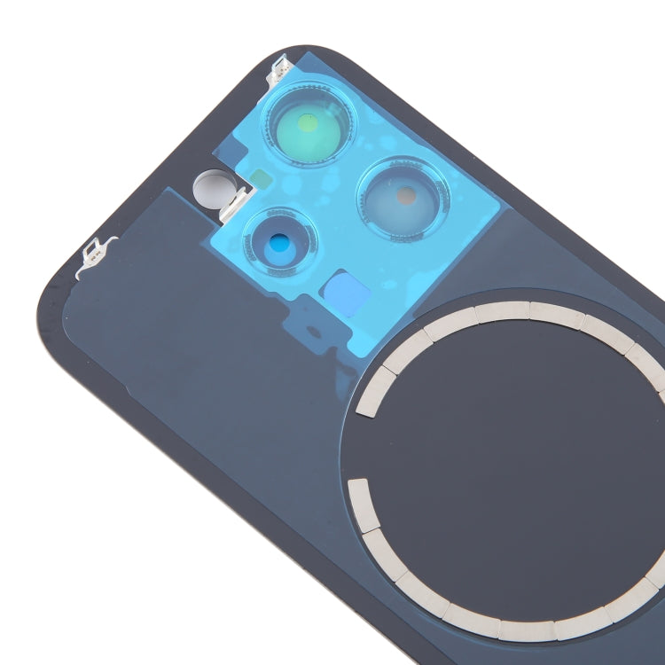 For iPhone 15 Pro Battery Back Cover with Camera Lens Cover + MagSafe Magnet(Titanium) - Back Cover by PMC TechLife | Online Shopping South Africa | PMC TechLife | Buy Now Pay Later Mobicred