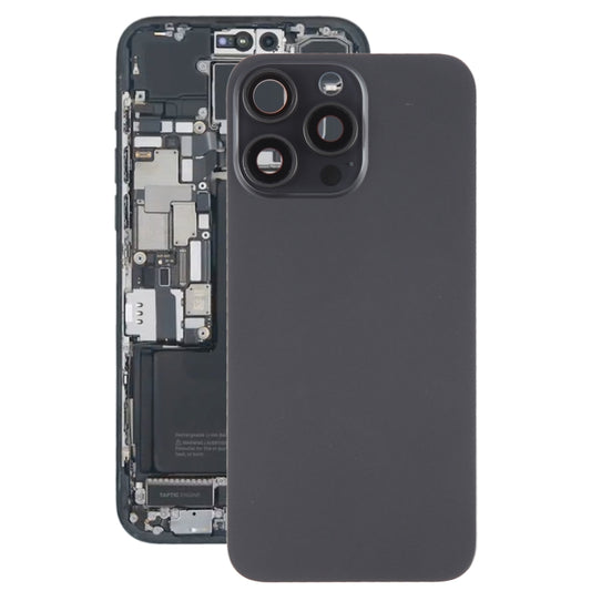 For iPhone 15 Pro Max Battery Back Cover with Camera Lens Cover + MagSafe Magnet(Black) - Back Cover by PMC Jewellery | Online Shopping South Africa | PMC Jewellery | Buy Now Pay Later Mobicred