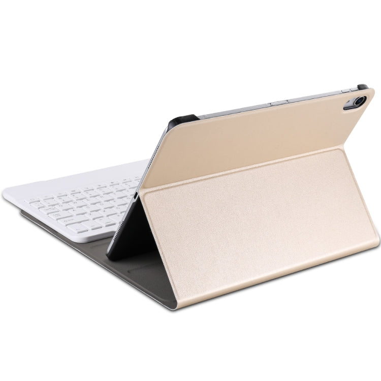 A11 Bluetooth 3.0 Ultra-thin ABS Detachable Bluetooth Keyboard Leather Tablet Case for iPad Pro 11 inch ���2018���, with Holder (Gold) - For iPad Pro by PMC TechLife | Online Shopping South Africa | PMC TechLife