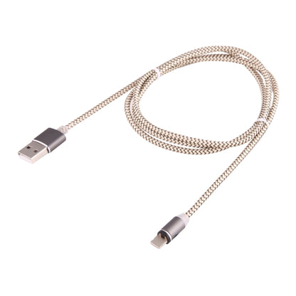 360 Degree Rotation 8 Pin to USB 2.0 Weave Style Magnetic Charging Cable with LED Indicator, Cable Length: 1m(Gold) - Charging Cable & Head by PMC Jewellery | Online Shopping South Africa | PMC Jewellery | Buy Now Pay Later Mobicred