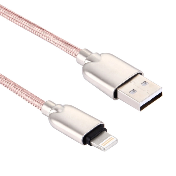 1m Woven 108 Copper Cores 8 Pin to USB Data Sync Charging Cable for iPhone, iPad(Pink) - Normal Style Cable by PMC Jewellery | Online Shopping South Africa | PMC Jewellery | Buy Now Pay Later Mobicred