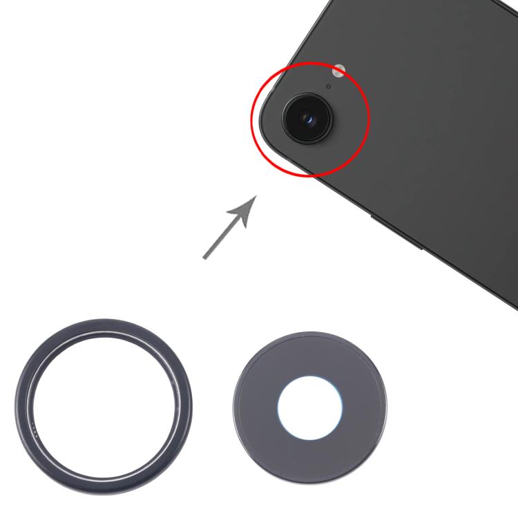 For iPhone 16e Rear Camera Lens Cover (Black) - free shipping - PMC TechLife - Order now!