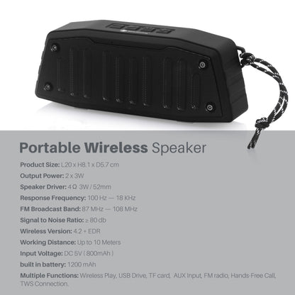 NewRixing NR-4019 Outdoor Portable Bluetooth Speaker with Hands-free Call Function, Support TF Card & USB & FM & AUX (Green) - Desktop Speaker by NewRixing | Online Shopping South Africa | PMC Jewellery | Buy Now Pay Later Mobicred