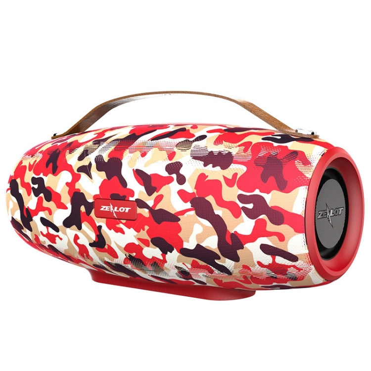 ZEALOT S27 Multifunctional Bass Wireless Bluetooth Speaker, Built-in Microphone, Support Bluetooth Call & AUX & TF Card & 1x93mm + 2x66mm Speakers(Camouflage Red) - Desktop Speaker by ZEALOT | Online Shopping South Africa | PMC Jewellery | Buy Now Pay Later Mobicred