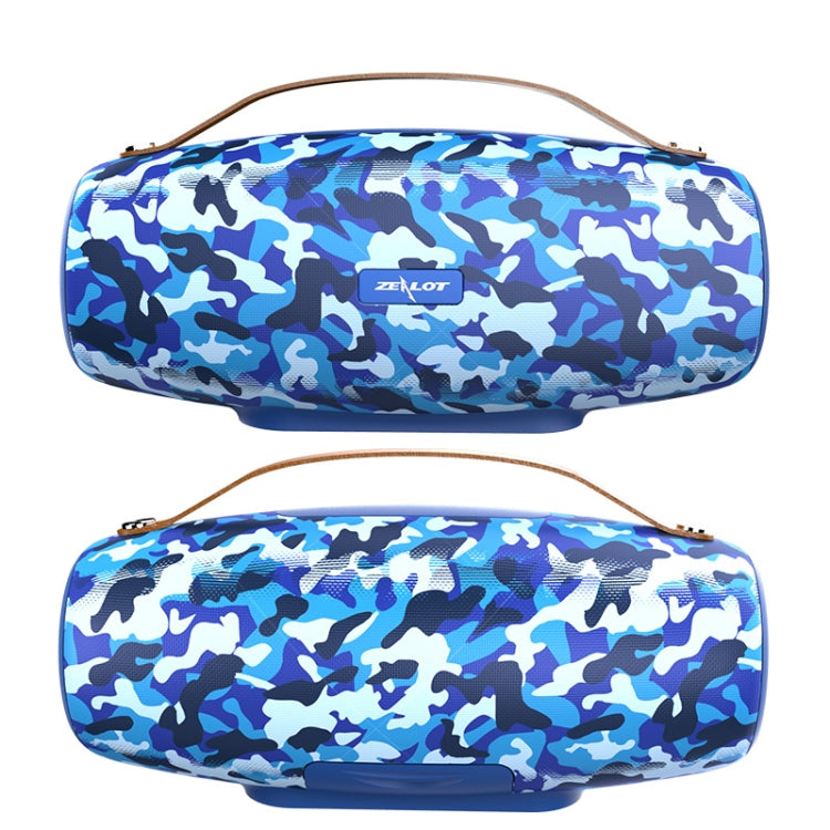 ZEALOT S27 Multifunctional Bass Wireless Bluetooth Speaker, Built-in Microphone, Support Bluetooth Call & AUX & TF Card & 1x93mm + 2x66mm Speakers(Camouflage Blue) - Desktop Speaker by ZEALOT | Online Shopping South Africa | PMC Jewellery | Buy Now Pay Later Mobicred