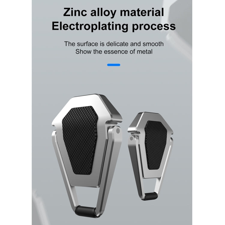 20 PCS R-JUST BJ01 Universal Stickable Shield Shape Laptop Foldable Stand(Silver) - free shipping - PMC TechLife - Order now!