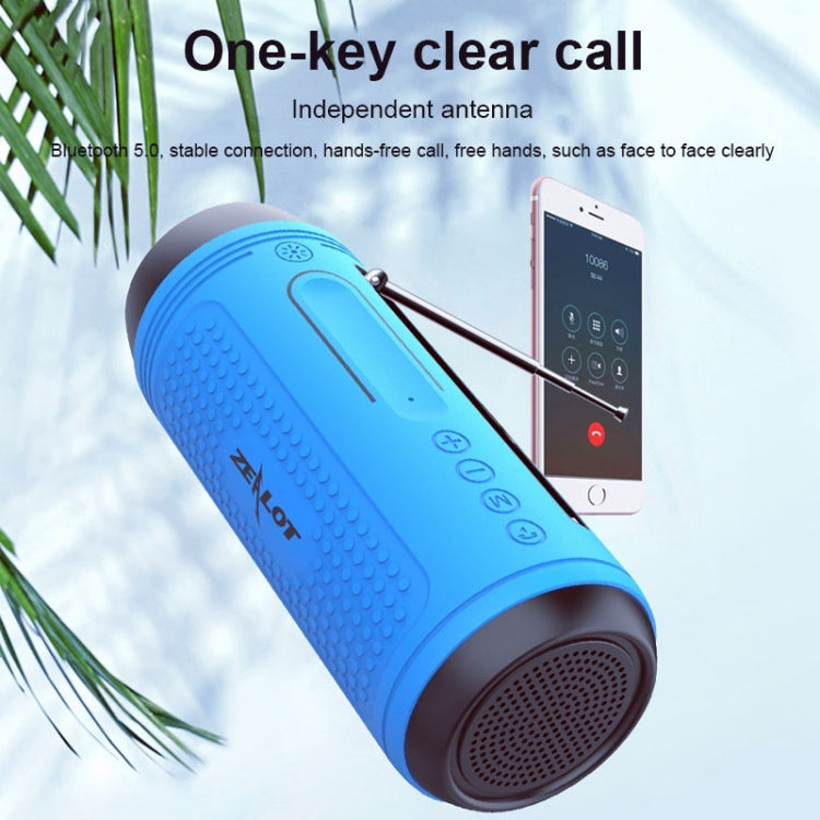 ZEALOT A1 Multifunctional Bass Wireless Bluetooth Speaker, Built-in Microphone, Support Bluetooth Call & AUX & TF Card & LED Lights (Brown) - Desktop Speaker by ZEALOT | Online Shopping South Africa | PMC Jewellery | Buy Now Pay Later Mobicred