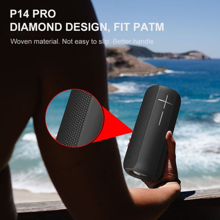 HOPESTAR P14 Pro Portable Outdoor Waterproof Wireless Bluetooth Speaker, Support Hands-free Call & U Disk & TF Card & 3.5mm AUX & FM (Red) - Desktop Speaker by HOPESTAR | Online Shopping South Africa | PMC Jewellery | Buy Now Pay Later Mobicred