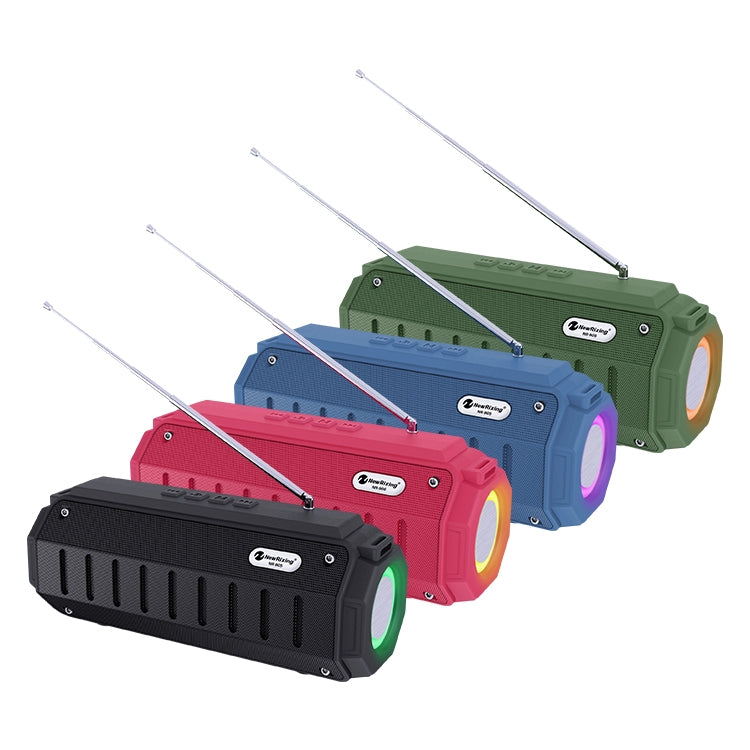 New Rixing NR-905FM TWS Bluetooth Speaker Support Hands-free Call / FM with Shoulder Strap & Antenna (Black) - free shipping - PMC Jewellery - Order now!