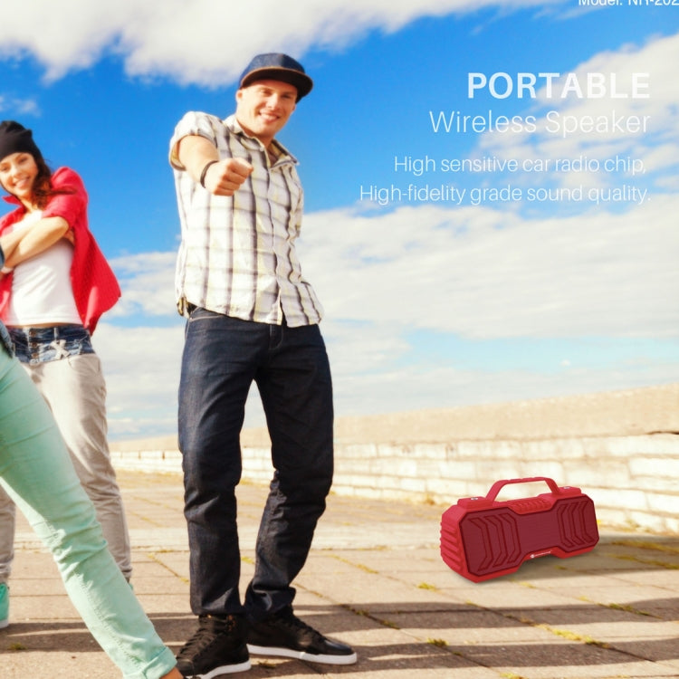 NewRixing NR-2029 Portable Wireless Bluetooth Stereo Speaker Support TWS Function Speaker(Red) - free shipping - PMC Jewellery - Order now!