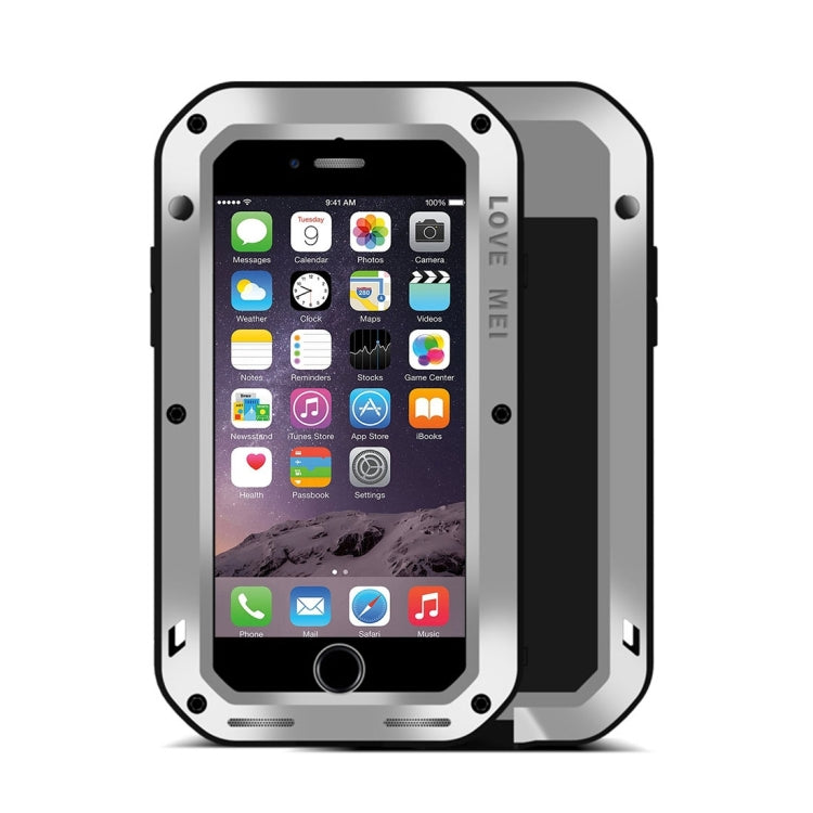LOVE MEI for  iPhone 7 Professional and Powerful Dustproof Shockproof Anti-slip Metal Protective Case(Silver) - free shipping - PMC TechLife - Order now!