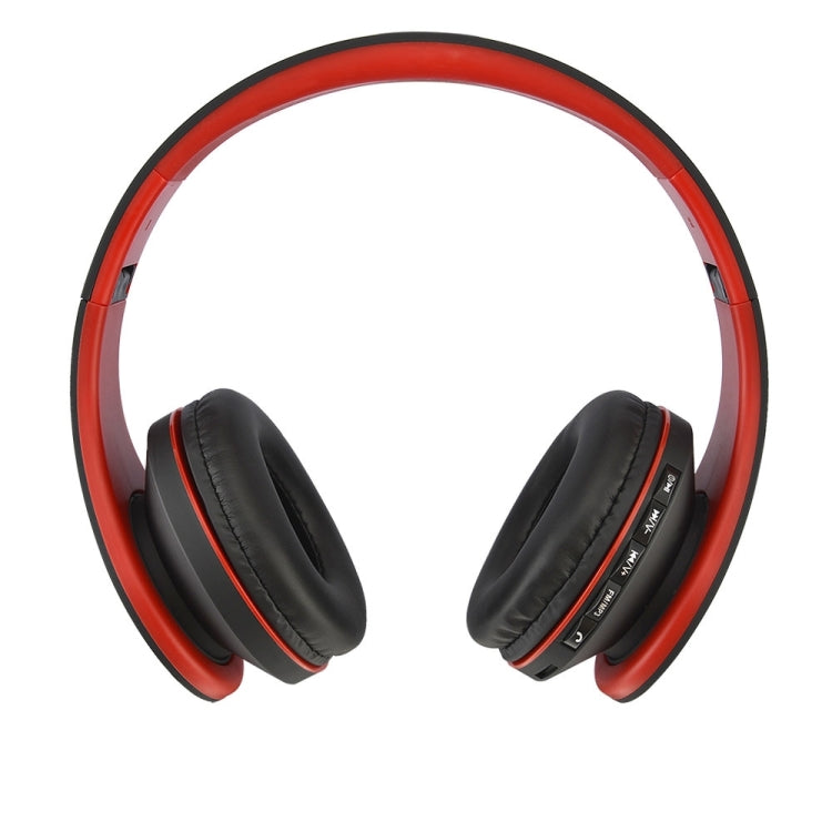 BTH-811 Folding Stereo Wireless  Bluetooth Headphone Headset with MP3 Player FM Radio, for Xiaomi, iPhone, iPad, iPod, Samsung, HTC, Sony, Huawei and Other Audio Devices(Red) - Headset & Headphone by PMC Jewellery | Online Shopping South Africa | PMC Jewellery | Buy Now Pay Later Mobicred