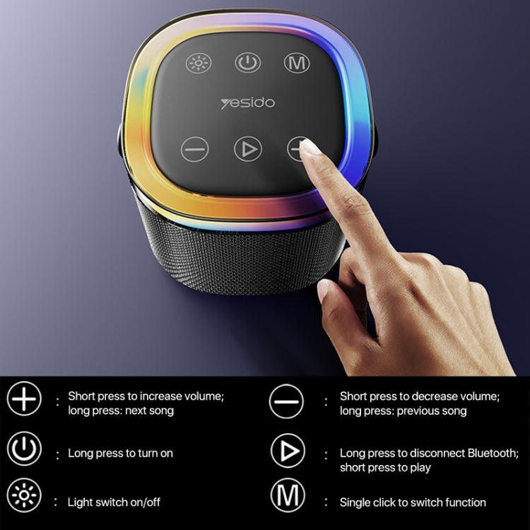 Yesido YSW25 8W RGB mini Portable Outdoor Bluetooth Speaker - Desktop Speaker by Yesido | Online Shopping South Africa | PMC TechLife | Buy Now Pay Later Mobicred