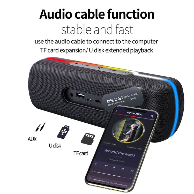 ZEALOT S55 Portable Stereo Bluetooth Speaker with Built-in Mic, Support Hands-Free Call & TF Card & AUX (Lake Blue) - Desktop Speaker by ZEALOT | Online Shopping South Africa | PMC Jewellery | Buy Now Pay Later Mobicred