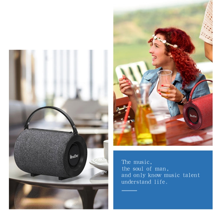 Oneder V3 Outdoor Hand-held Wireless Bluetooth Speaker, Support Hands-free & FM & TF Card & AUX & USB Drive (Blue) - Desktop Speaker by OneDer | Online Shopping South Africa | PMC Jewellery | Buy Now Pay Later Mobicred