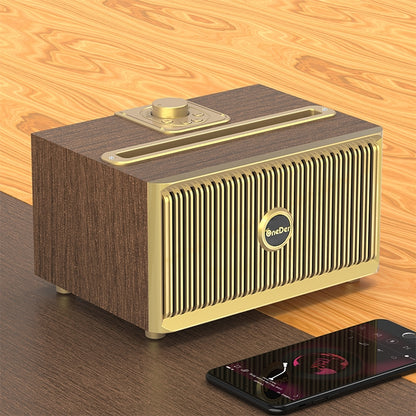 Oneder V6 Portable Wireless Bluetooth Speaker, Support Hands-free & FM & TF Card & AUX & USB Drive (Bronze) - Desktop Speaker by OneDer | Online Shopping South Africa | PMC Jewellery | Buy Now Pay Later Mobicred