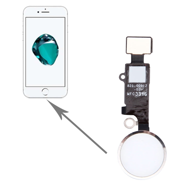 Home Button for iPhone 7 Plus , Not Supporting Fingerprint Identification and Return Function(Silver) - Flex Cable by PMC TechLife | Online Shopping South Africa | PMC TechLife | Buy Now Pay Later Mobicred