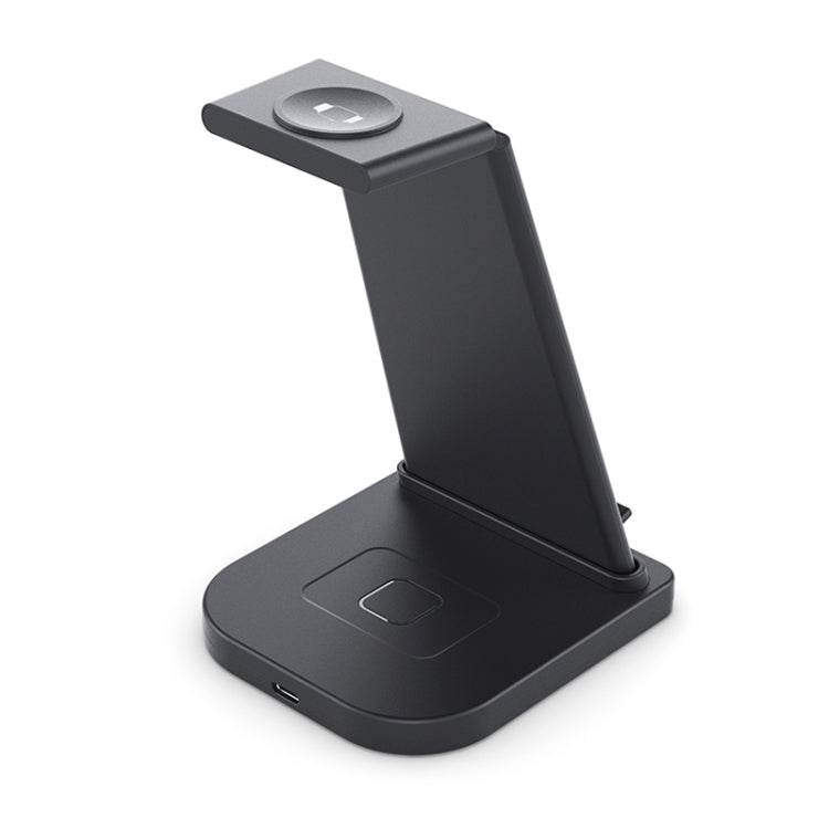 HQ-UD21 3 in 1 Folding Mobile Phone Watch Multi-Function Charging Stand Wireless Charger for iPhones & Apple Watch & Airpods (Black) - Wireless Charger by PMC TechLife | Online Shopping South Africa | PMC TechLife