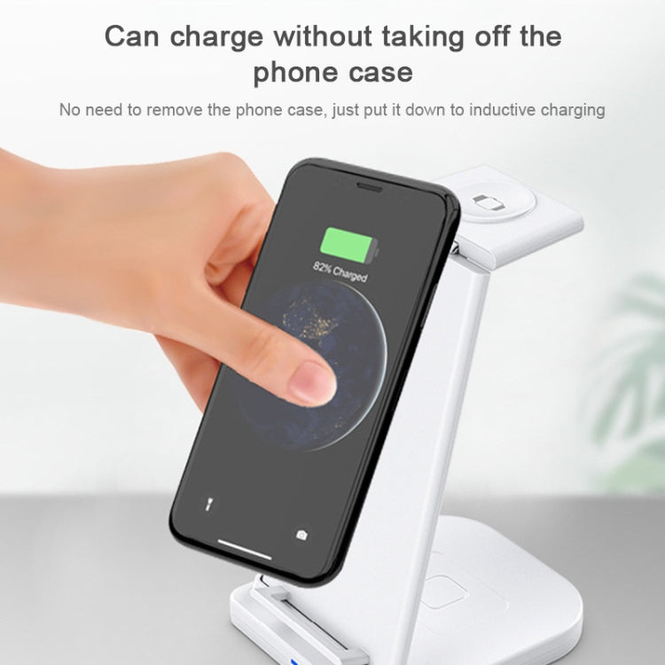 HQ-UD21 3 in 1 Folding Mobile Phone Watch Multi-Function Charging Stand Wireless Charger for iPhones & Apple Watch & Airpods (Black) - Wireless Charger by PMC TechLife | Online Shopping South Africa | PMC TechLife