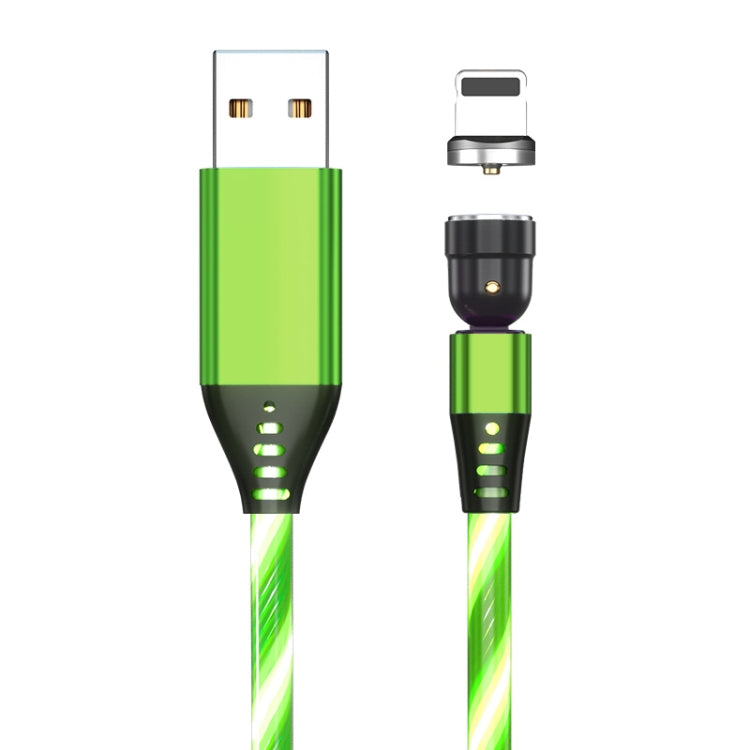 2.4A USB to 8 Pin 540 Degree Bendable Streamer Magnetic Data Cable, Cable Length: 1m(Green) - Charging Cable & Head by PMC Jewellery | Online Shopping South Africa | PMC Jewellery | Buy Now Pay Later Mobicred