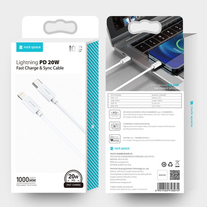 ROCK Space Z19 PD  20W 3A USB-C / Type-C to 8 Pin Fast Charging TPE Data Cable, Cable Length: 1m - Normal Style Cable by ROCK | Online Shopping South Africa | PMC Jewellery | Buy Now Pay Later Mobicred