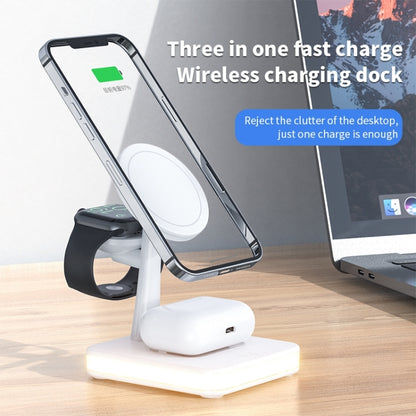 991 3 in 1 15W Electromagnetic Induction Wireless Fast Charging with 360 Degree Rotating Holder(Black) - Wireless Charger by PMC Jewellery | Online Shopping South Africa | PMC Jewellery | Buy Now Pay Later Mobicred