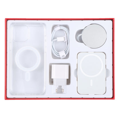 5 in 1 Data Cable + Travel Charger + Wired / Wireless MagSafe Magnetic Wireless Charger + MagSafe Magnetic Phone Case Digital Gift Box Set for iPhone 12, EU Plug(Red) - Wireless Charger by PMC Jewellery | Online Shopping South Africa | PMC Jewellery | Buy Now Pay Later Mobicred